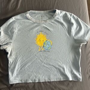 Light Blue Graphic BabyTee